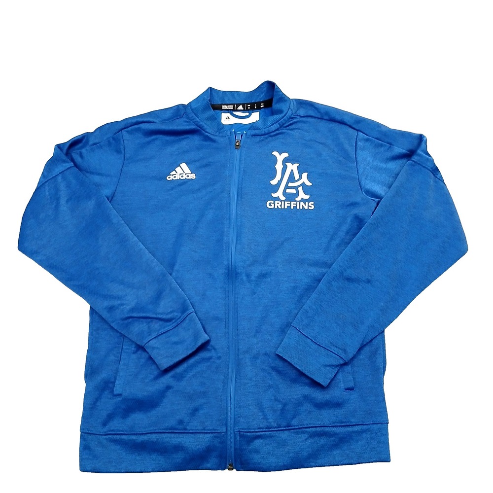 Adidas Climate Track Jacket Mens Full- Zip Blue Griffins Logo Size M